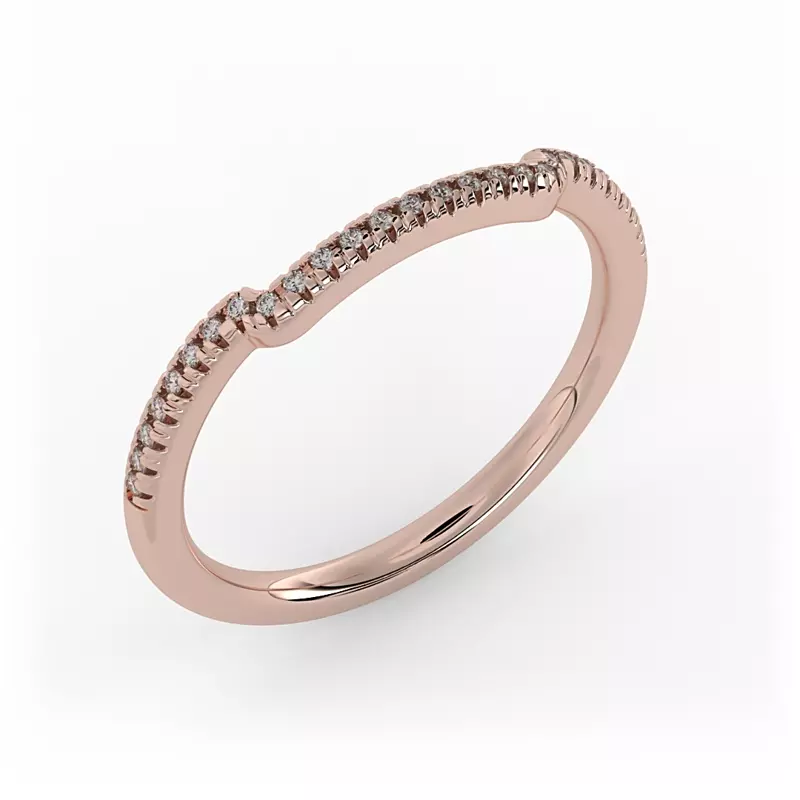 14K Rose Gold Gemma Pave Band