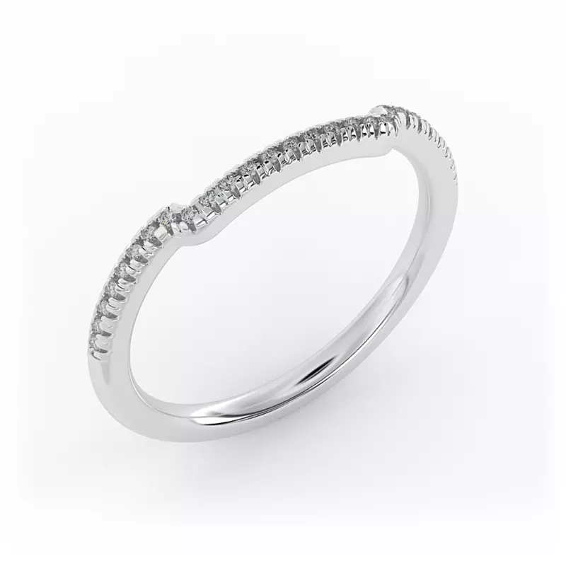 14K White Gold Gemma Pave Band