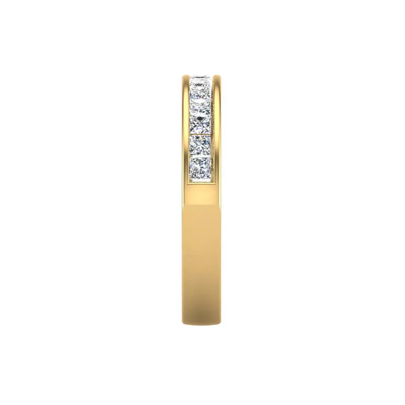 14K Yellow Gold Noelle Channel-Set Princess-Cut Band