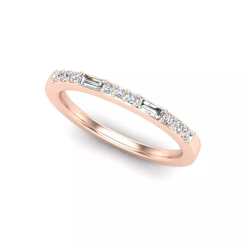 14K Rose Gold Marley Pave Band