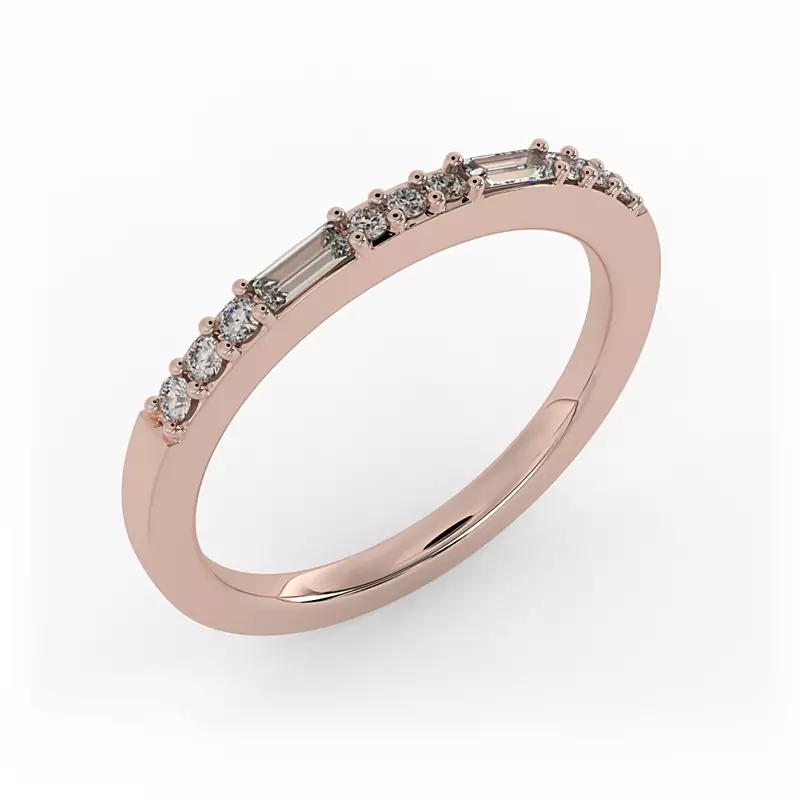 14K Rose Gold Marley Pave Band