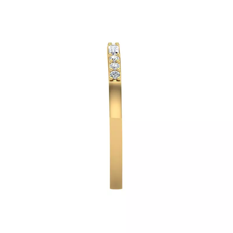 18K Yellow Gold Marley Pave Band