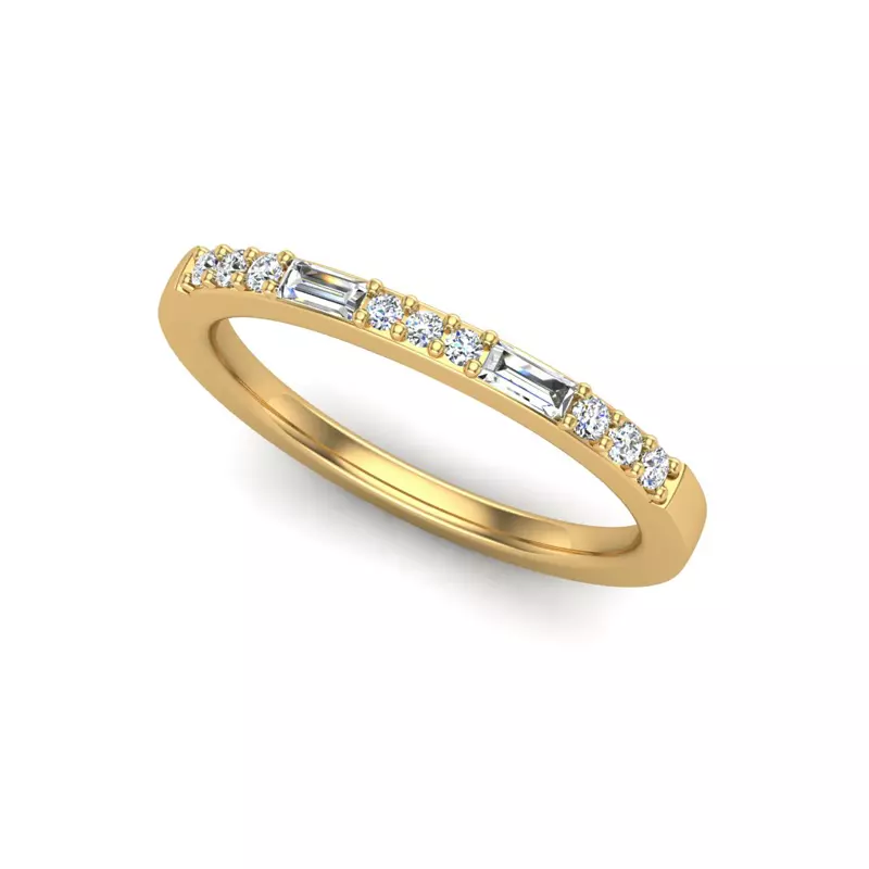 18K Yellow Gold Marley Pave Band