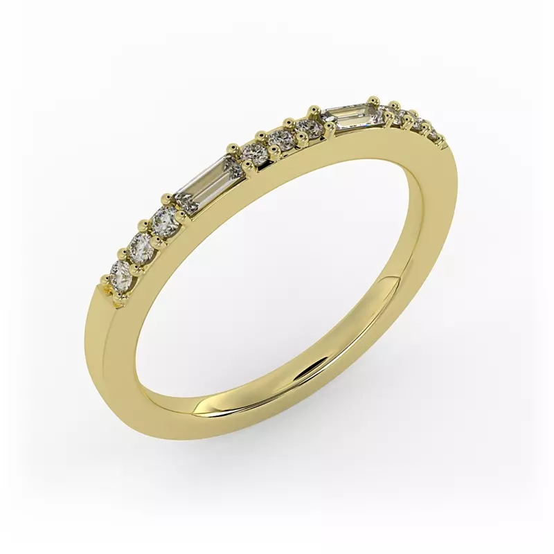 18K Yellow Gold Marley Pave Band