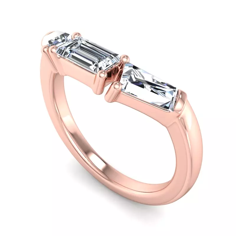 14K Rose Gold Halle Pave Band