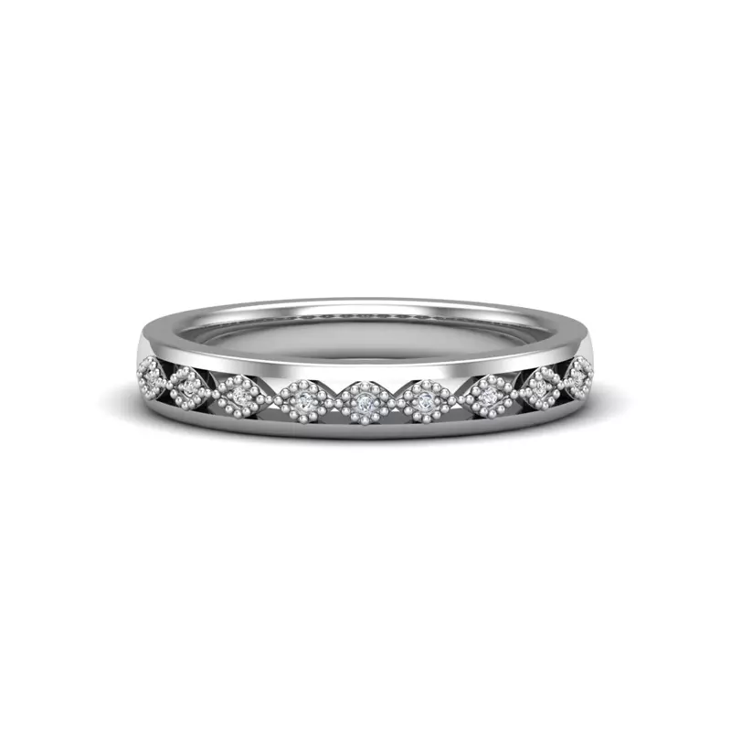 Meadow Pave And Milgrain Band