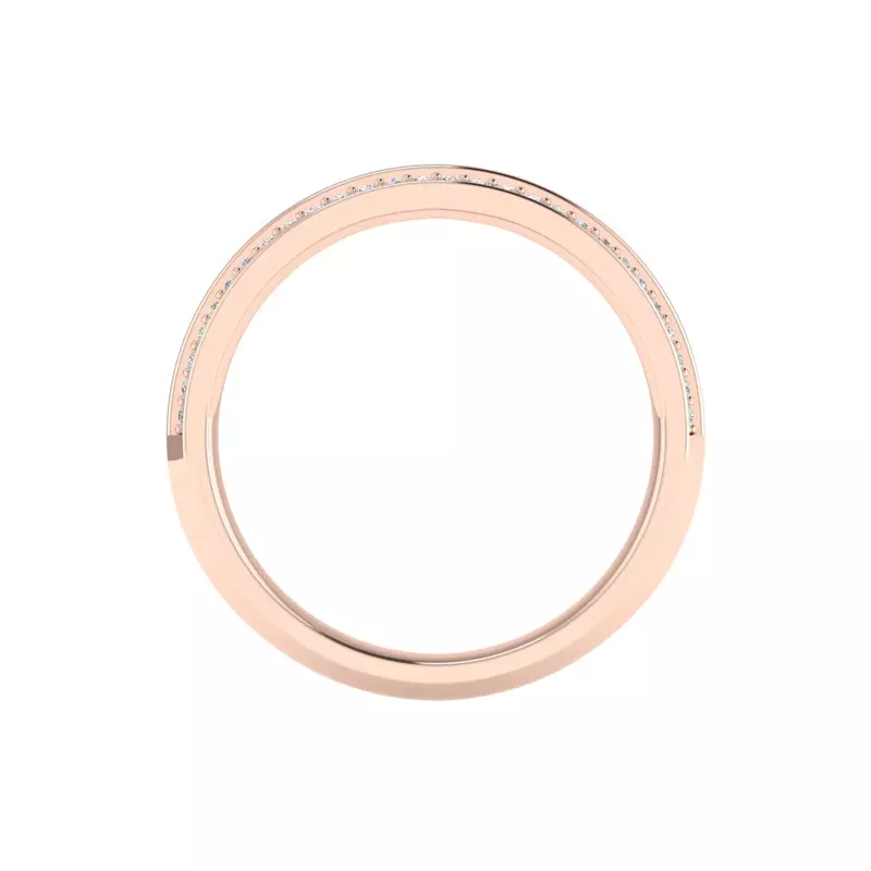 14K Rose Gold Phoenix Double Row Pave Band
