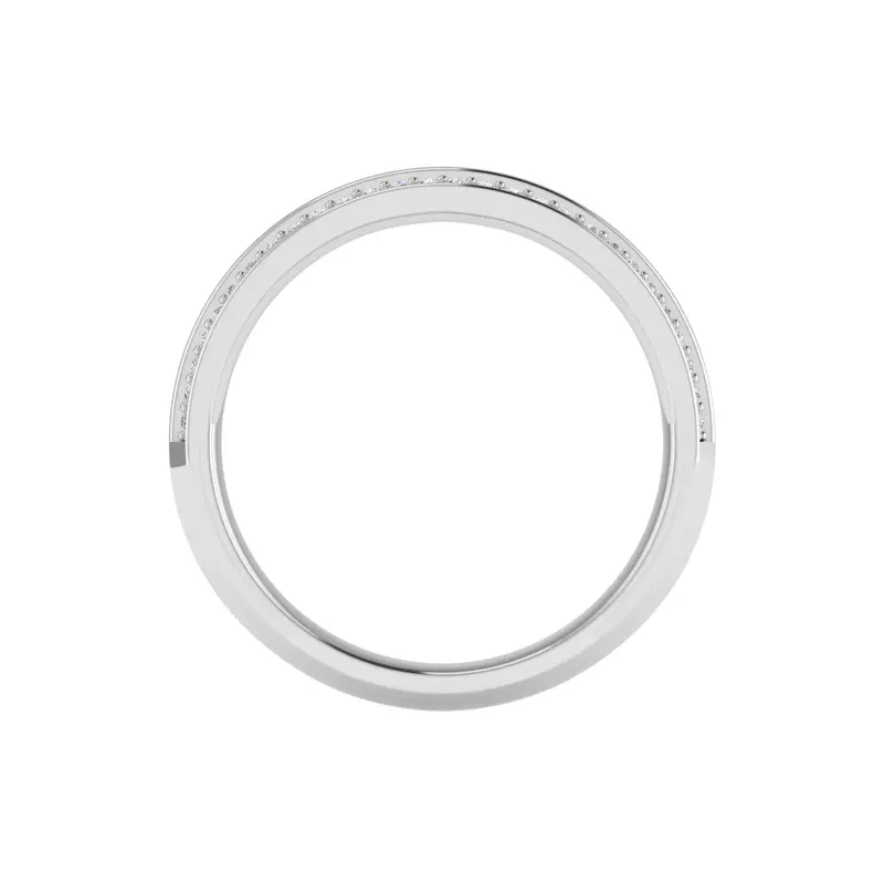 14K White Gold Phoenix Double Row Pave Band