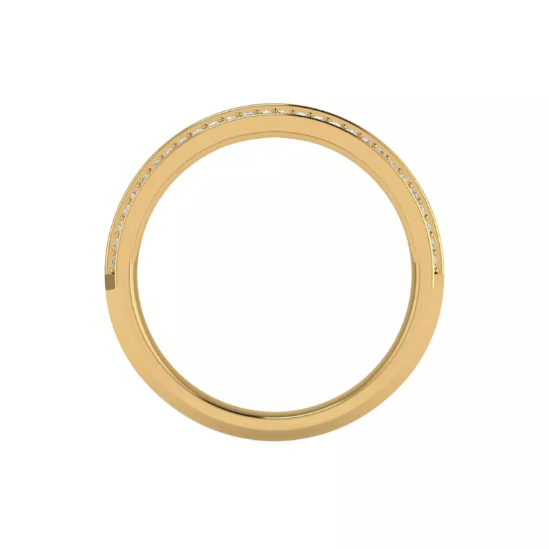 18K Yellow Gold Phoenix Double Row Pave Band