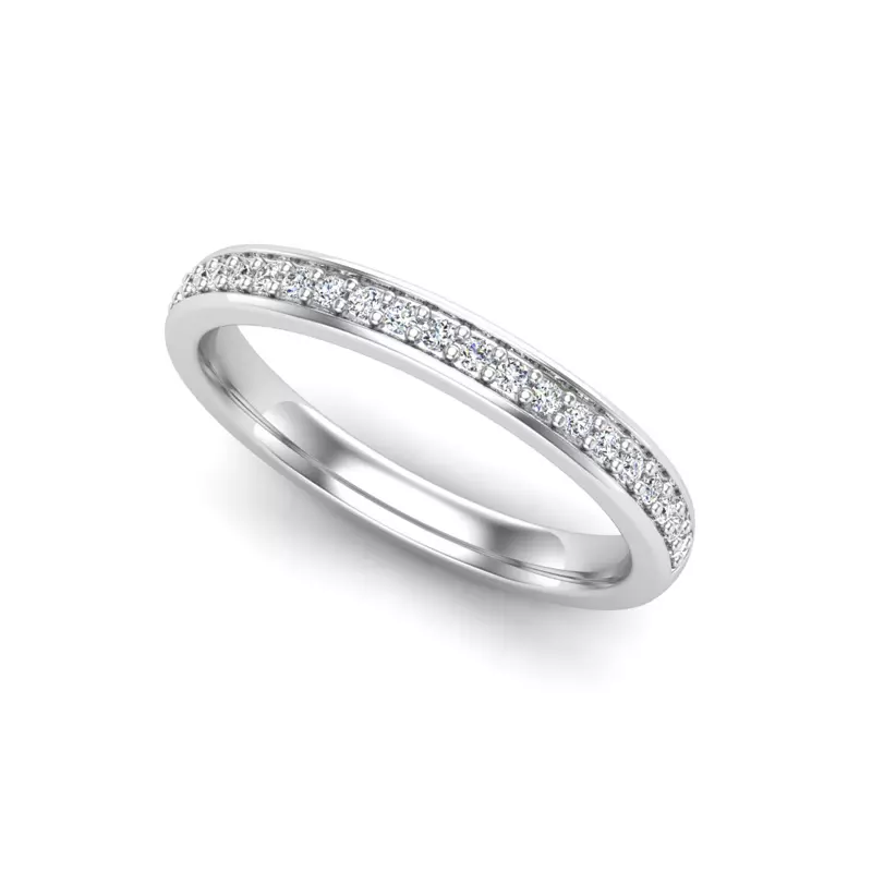 14K White Gold Amy Pave Band