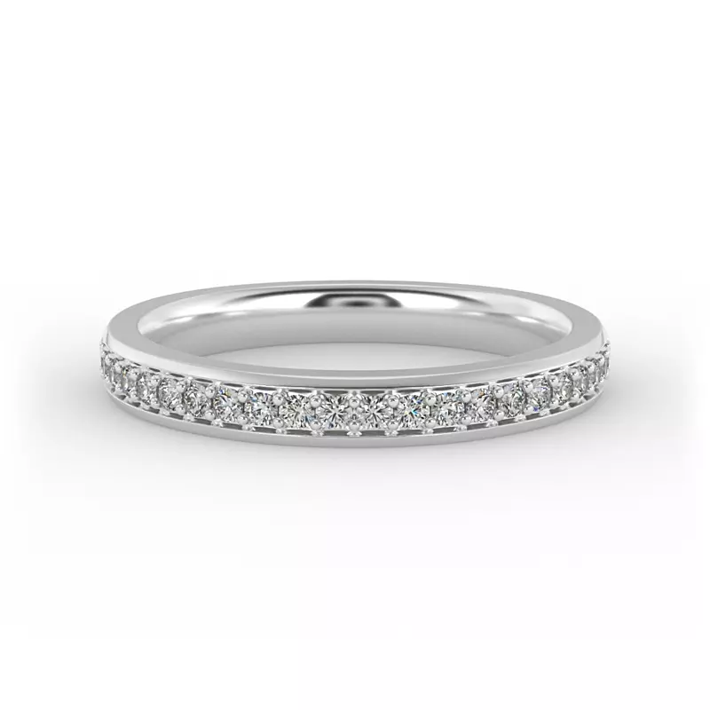 14K White Gold Amy Pave Band