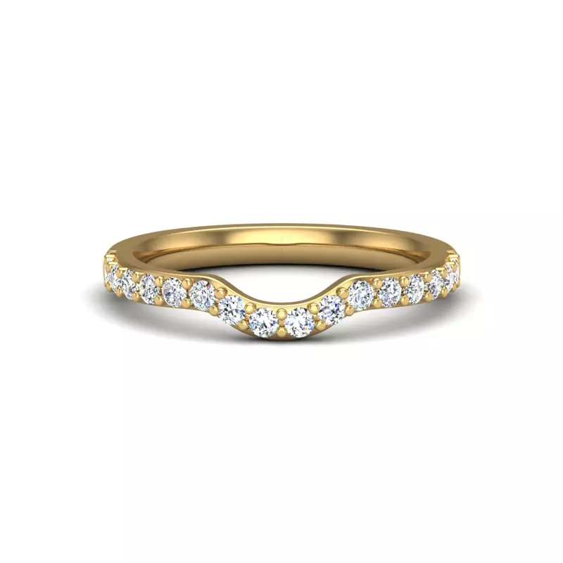 14K Yellow Gold Annie Pave Band