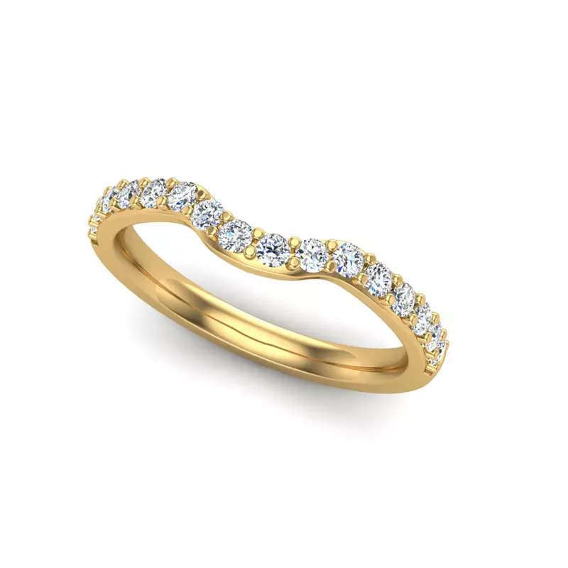 14K Yellow Gold Annie Pave Band