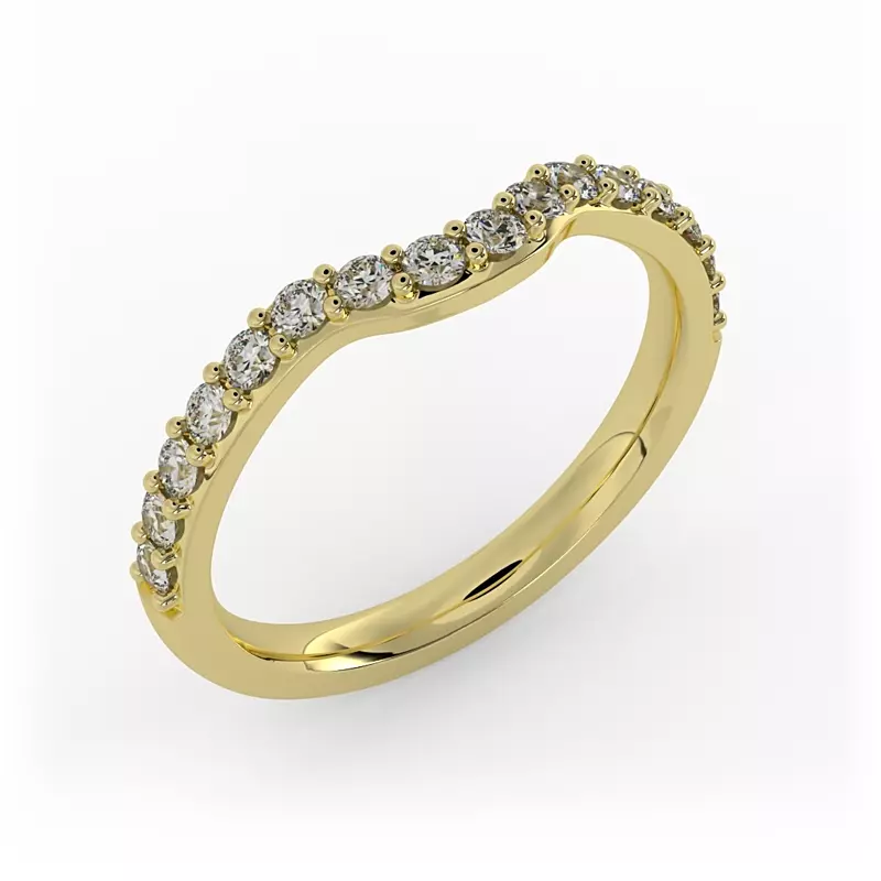 14K Yellow Gold Annie Pave Band