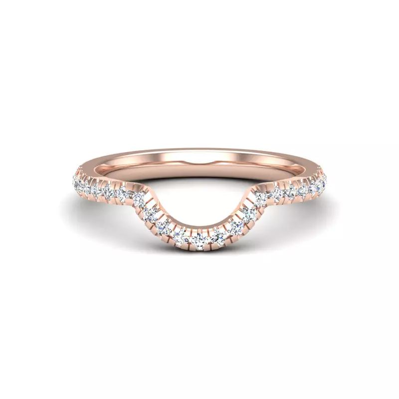 14K Rose Gold Lia Pave Band