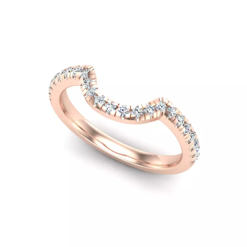14K Rose Gold Lia Pave Band