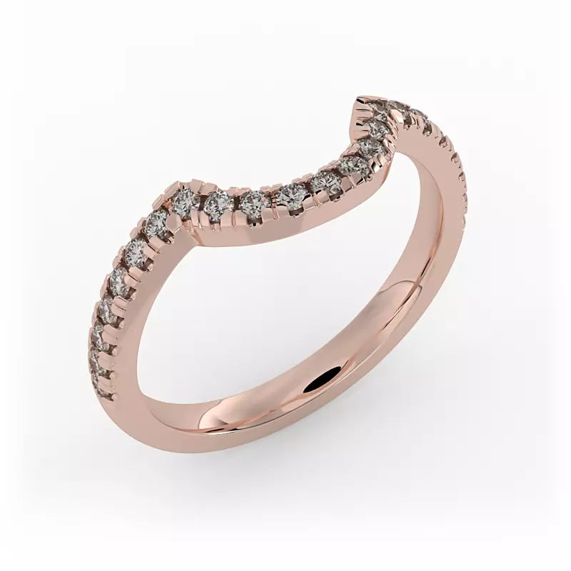 14K Rose Gold Lia Pave Band