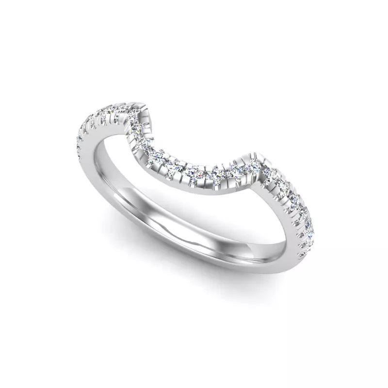 14K White Gold Lia Pave Band