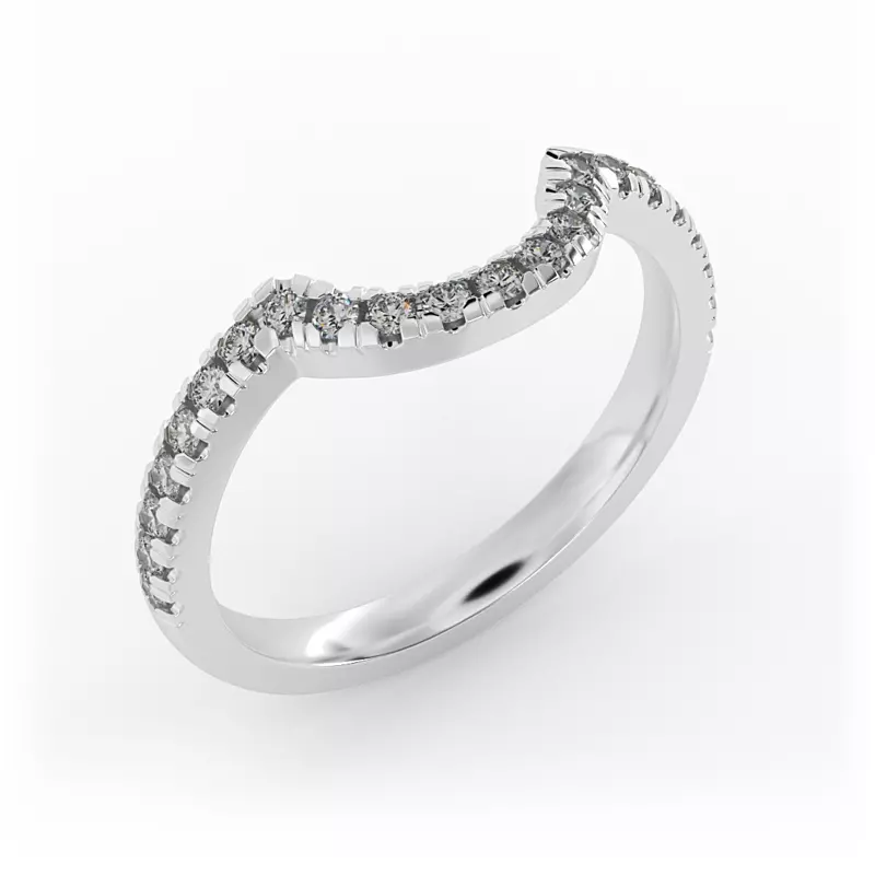 14K White Gold Lia Pave Band