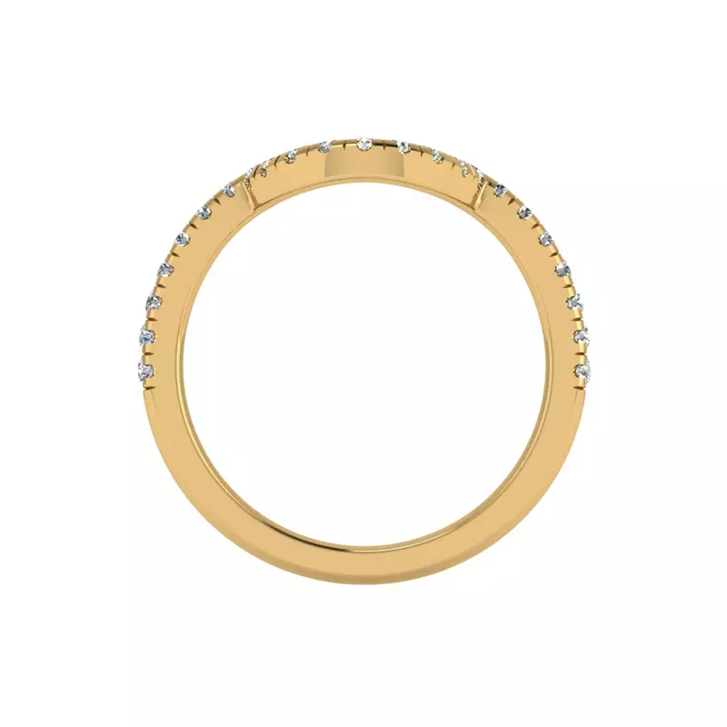 18K Yellow Gold Lia Pave Band