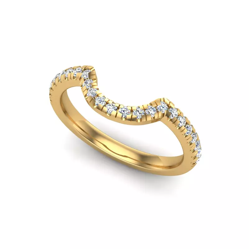 18K Yellow Gold Lia Pave Band