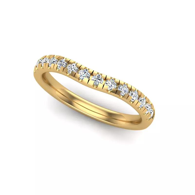 14K Yellow Gold Angelina Pave Band