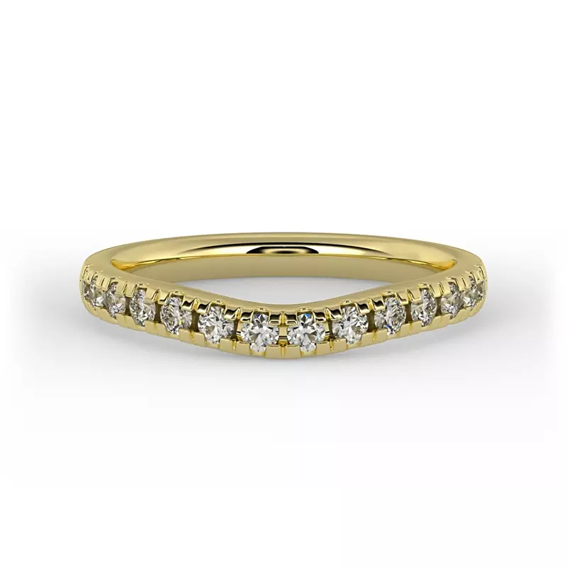 14K Yellow Gold Angelina Pave Band