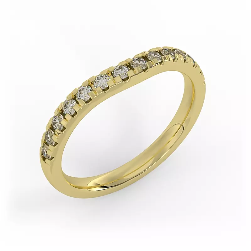 14K Yellow Gold Angelina Pave Band