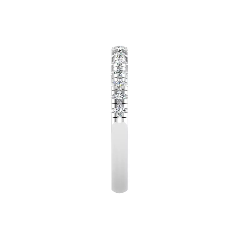 14K White Gold Harley Pave Band