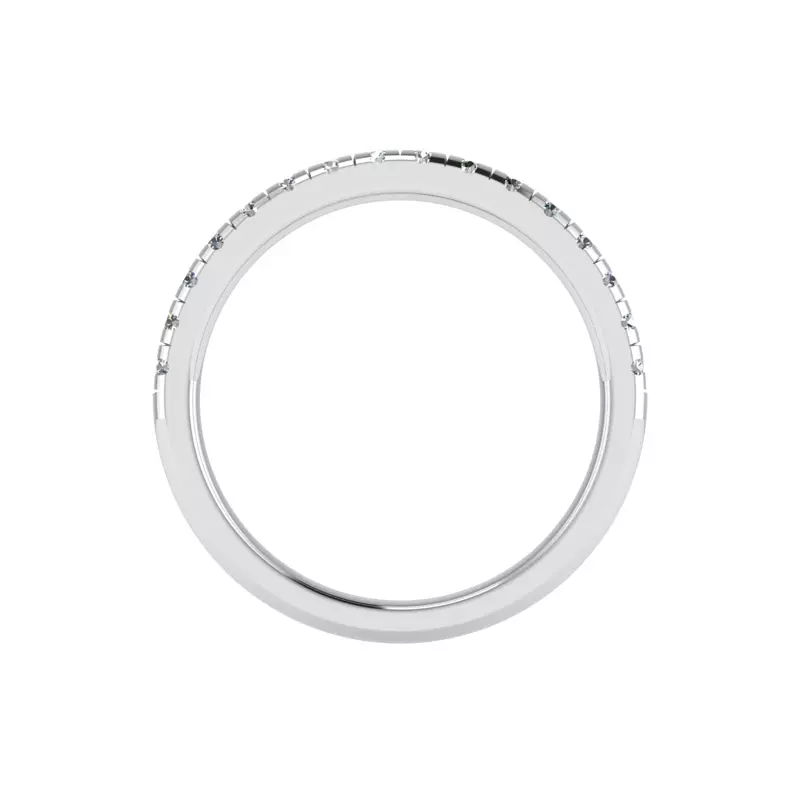 14K White Gold Harley Pave Band
