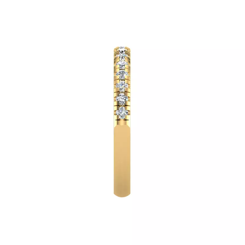 14K Yellow Gold Harley Pave Band