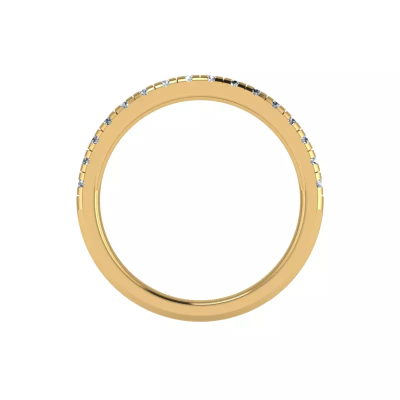 14K Yellow Gold Harley Pave Band