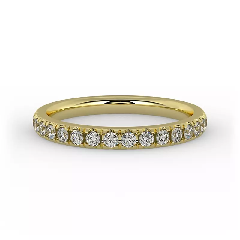 14K Yellow Gold Harley Pave Band