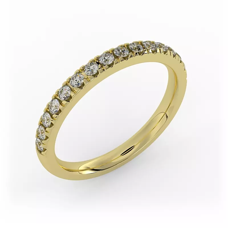 14K Yellow Gold Harley Pave Band