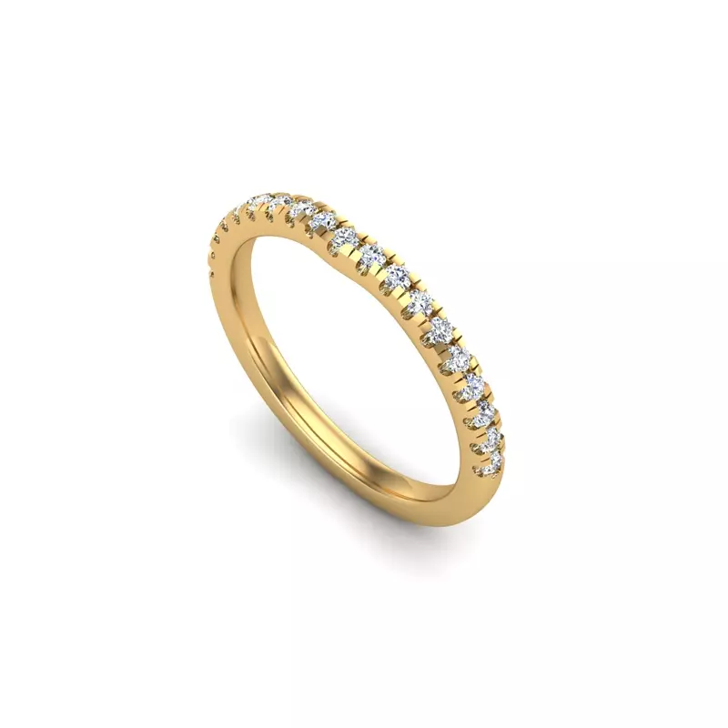 18K Yellow Gold Emerson Pave Band