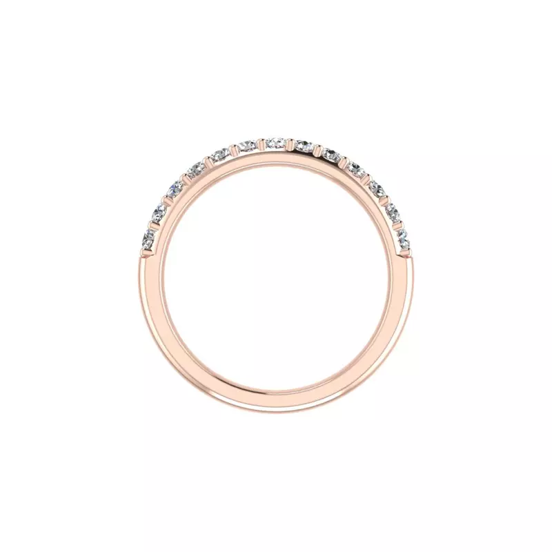 14K Rose Gold Leia Pave Band