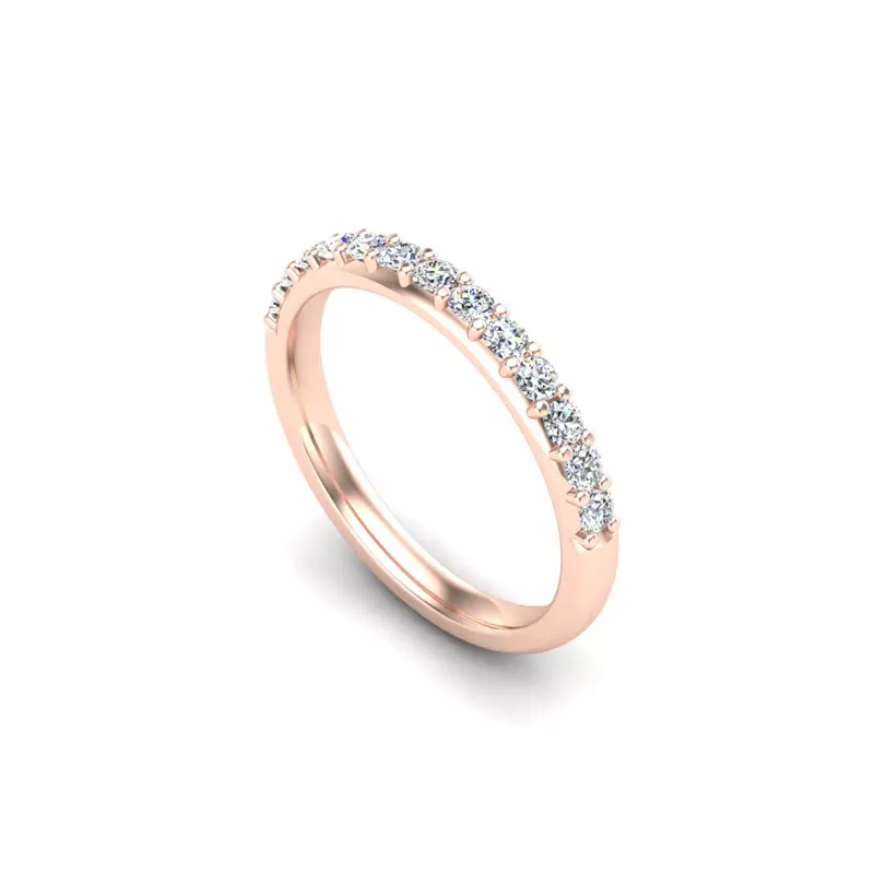 14K Rose Gold Leia Pave Band