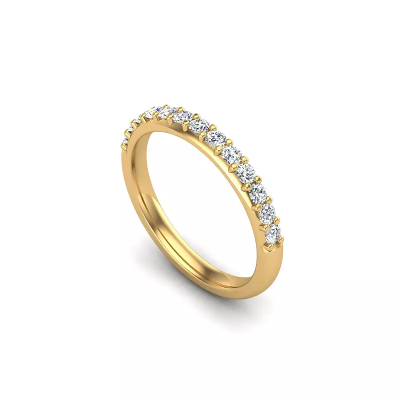 14K Yellow Gold Leia Pave Band