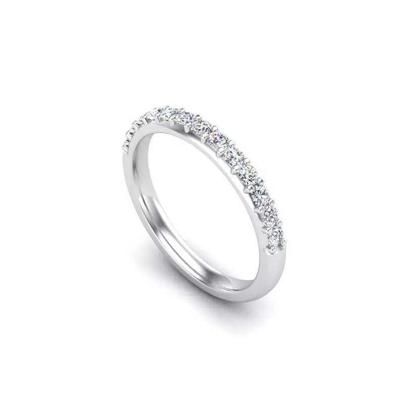 Platinum Leia Pave Band