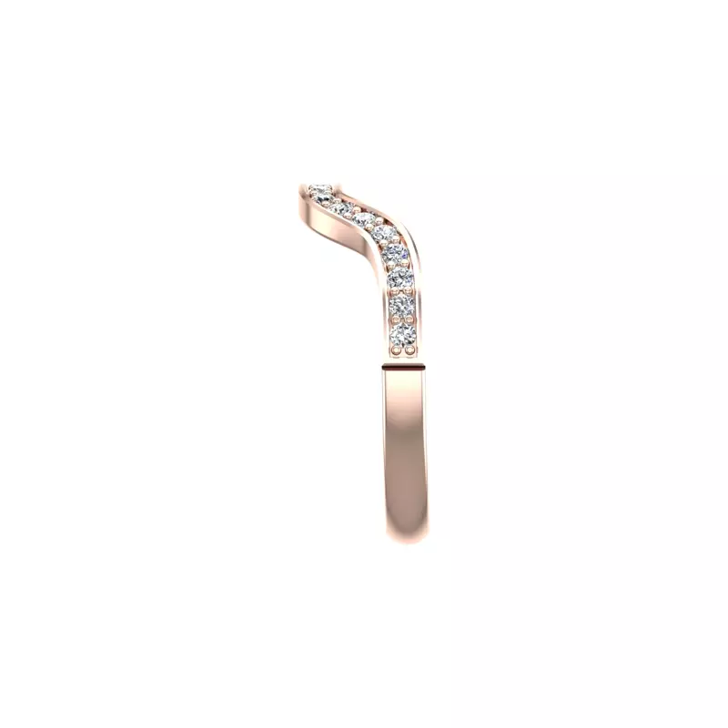 14K Rose Gold Fiona Pave Band