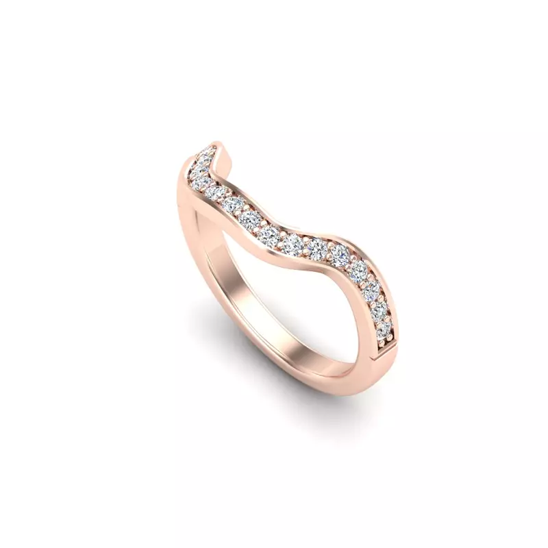 14K Rose Gold Fiona Pave Band