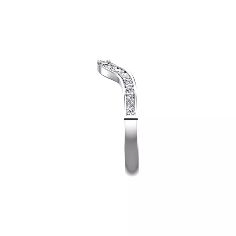 18K White Gold Fiona Pave Band