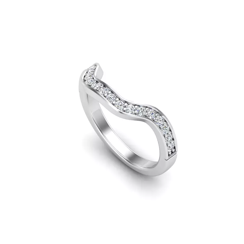 18K White Gold Fiona Pave Band