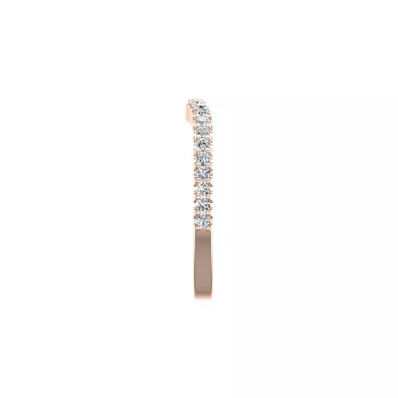 14K Rose Gold Sage Pave Band
