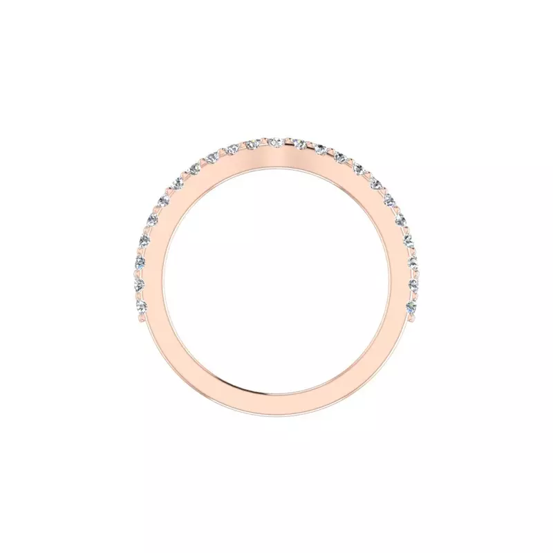 14K Rose Gold Sage Pave Band
