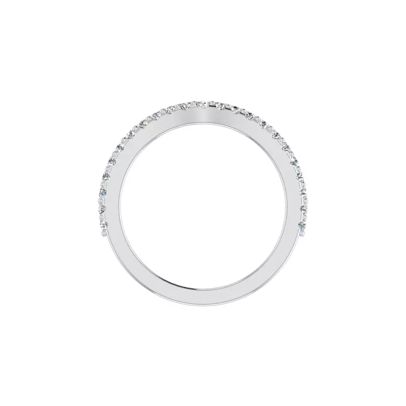 18K White Gold Sage Pave Band