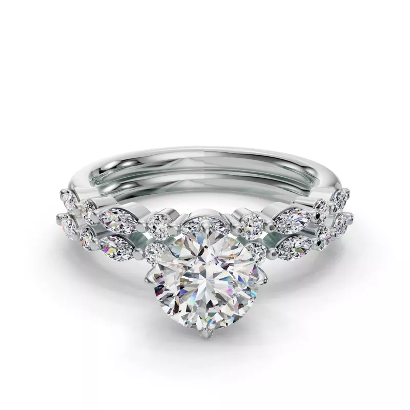 14K White Gold Laila Pave Band
