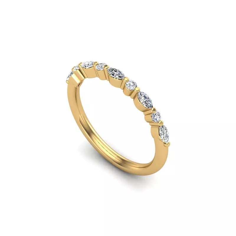 14K Yellow Gold Laila Pave Band