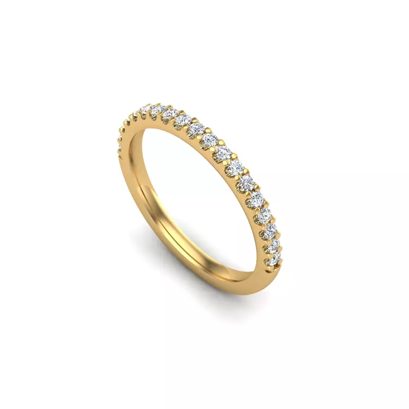 18K Yellow Gold Saylor Pave Band