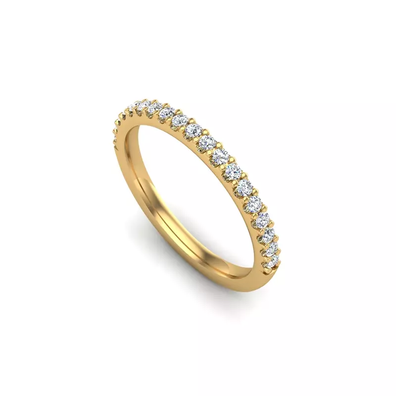 18K Yellow Gold Jayla Pave Band
